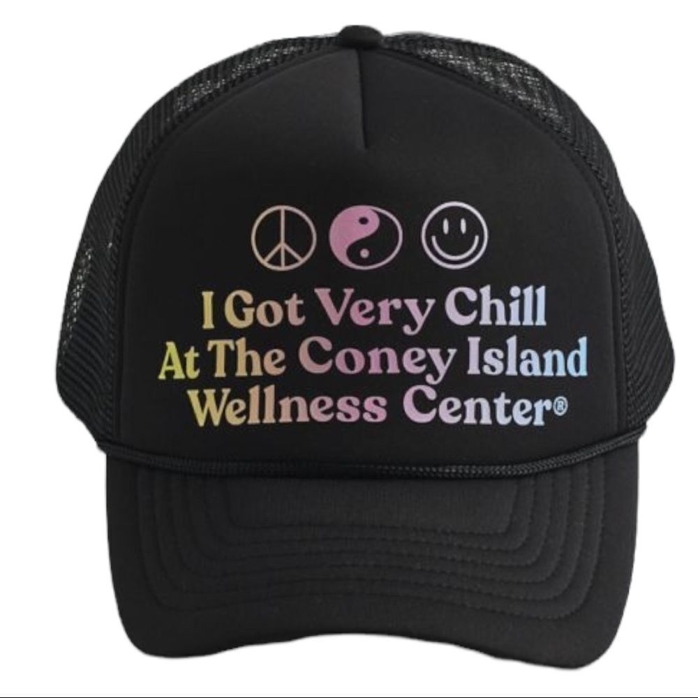 NEW Coney Island Picnic Black Wellness Center Trucker Cap Hat